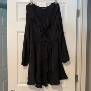 Express long sleeve black dress